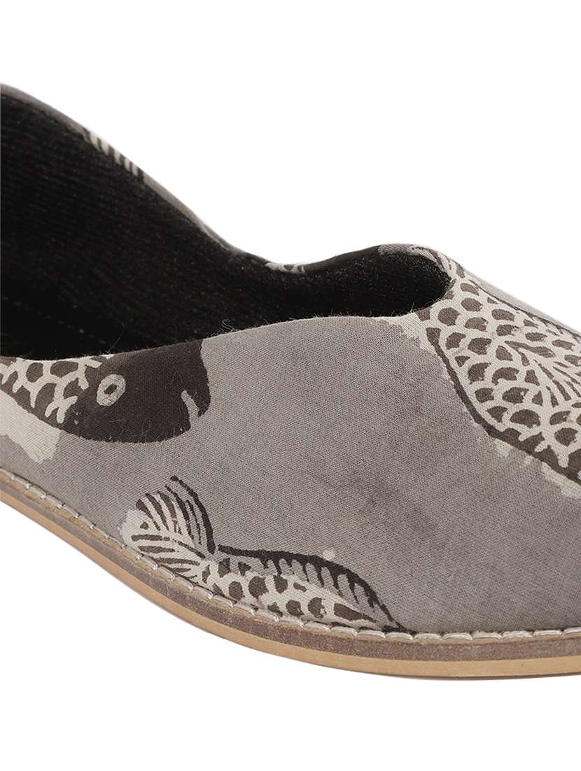 grey fabric slip on ballerina - 18341340 -  Standard Image - 4