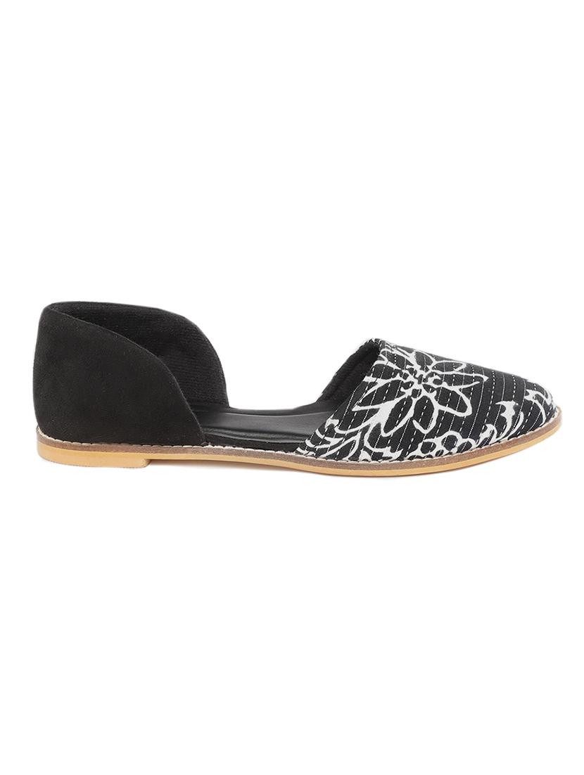 black fabric slip on ballerina - 18341341 -  Standard Image - 1