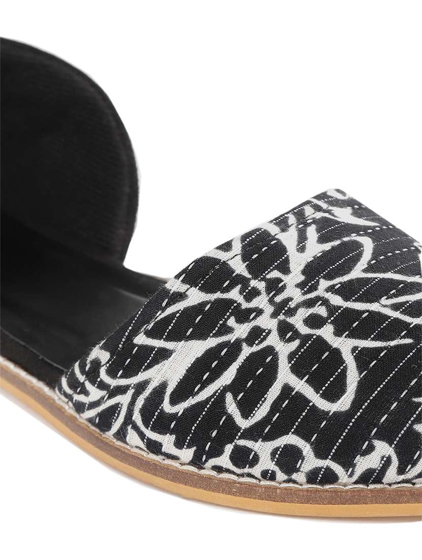 black fabric slip on ballerina - 18341341 -  Standard Image - 4