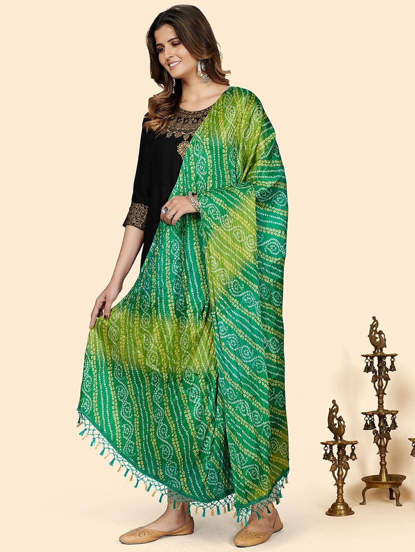 multi colored silk dupatta - 18341780 -  Standard Image - 1