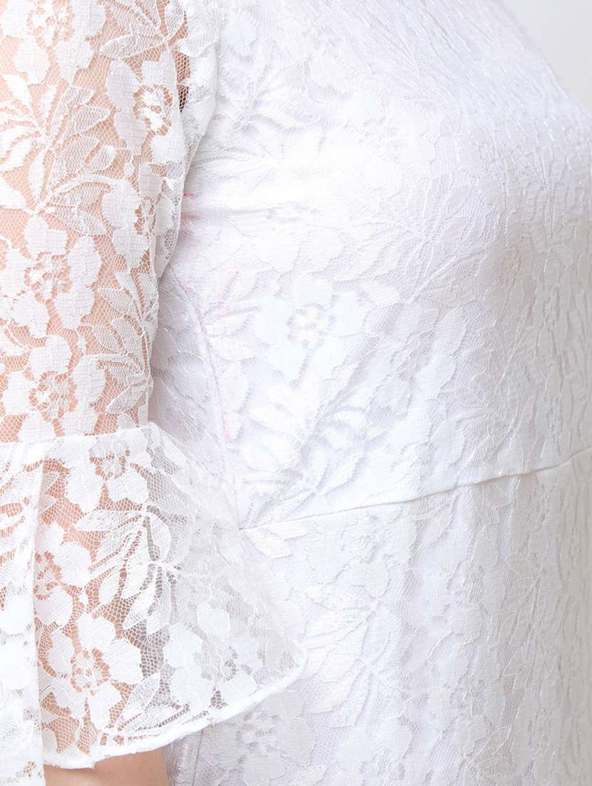 bell sleeved solid sheath dress - 18341964 -  Standard Image - 6