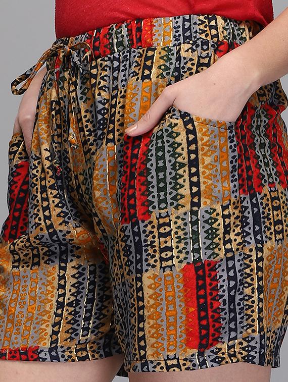 drawstring printed short - 18341993 - Standard Image - 4