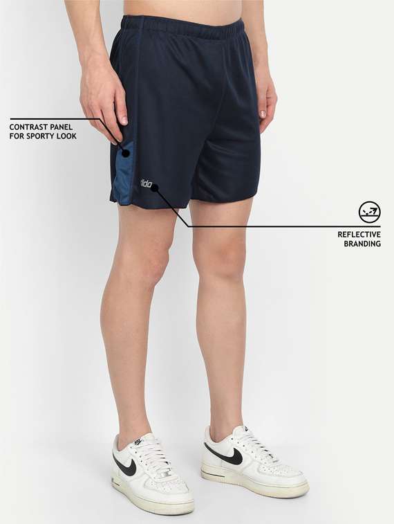 navy-blue solid short - 18342138 - Standard Image - 1