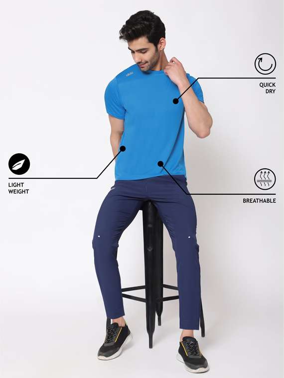 blue solid t-shirt - 18342464 -  Standard Image - 4