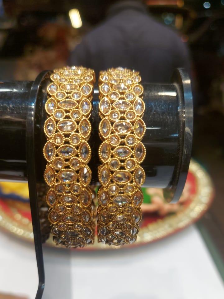 gold plated bangle set - 18342691 - Standard Image - 1