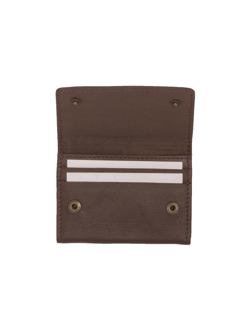 brown genuine leather card holder - 18343071 - Standard Image - 1