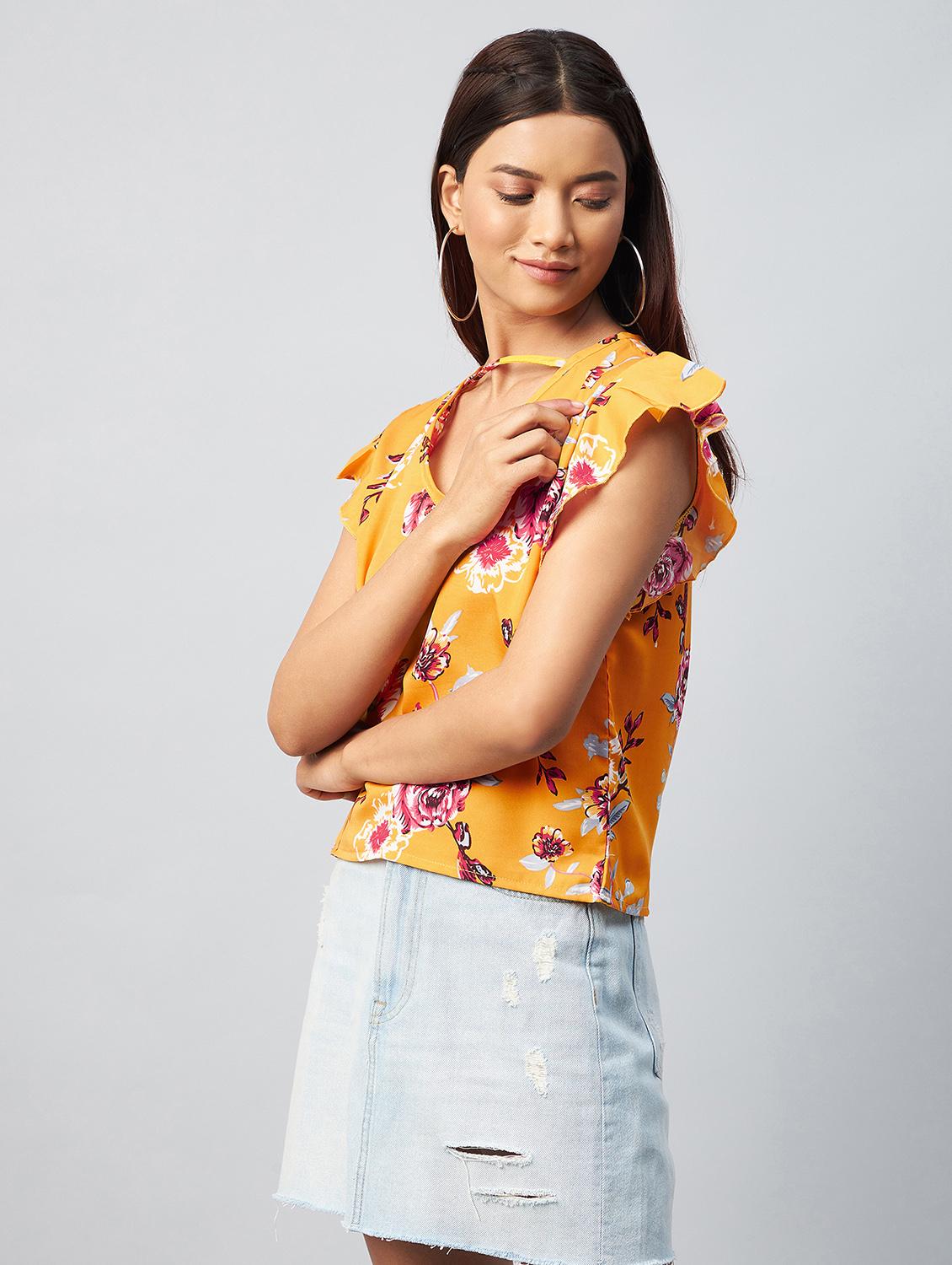 women's straight v neck top - 18343423 -  Zoom Image - 0