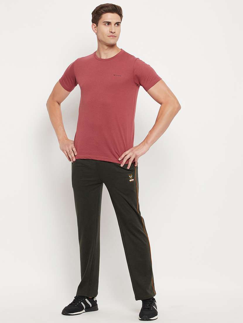 olive-green solid track pant - 18344691 -  Standard Image - 1