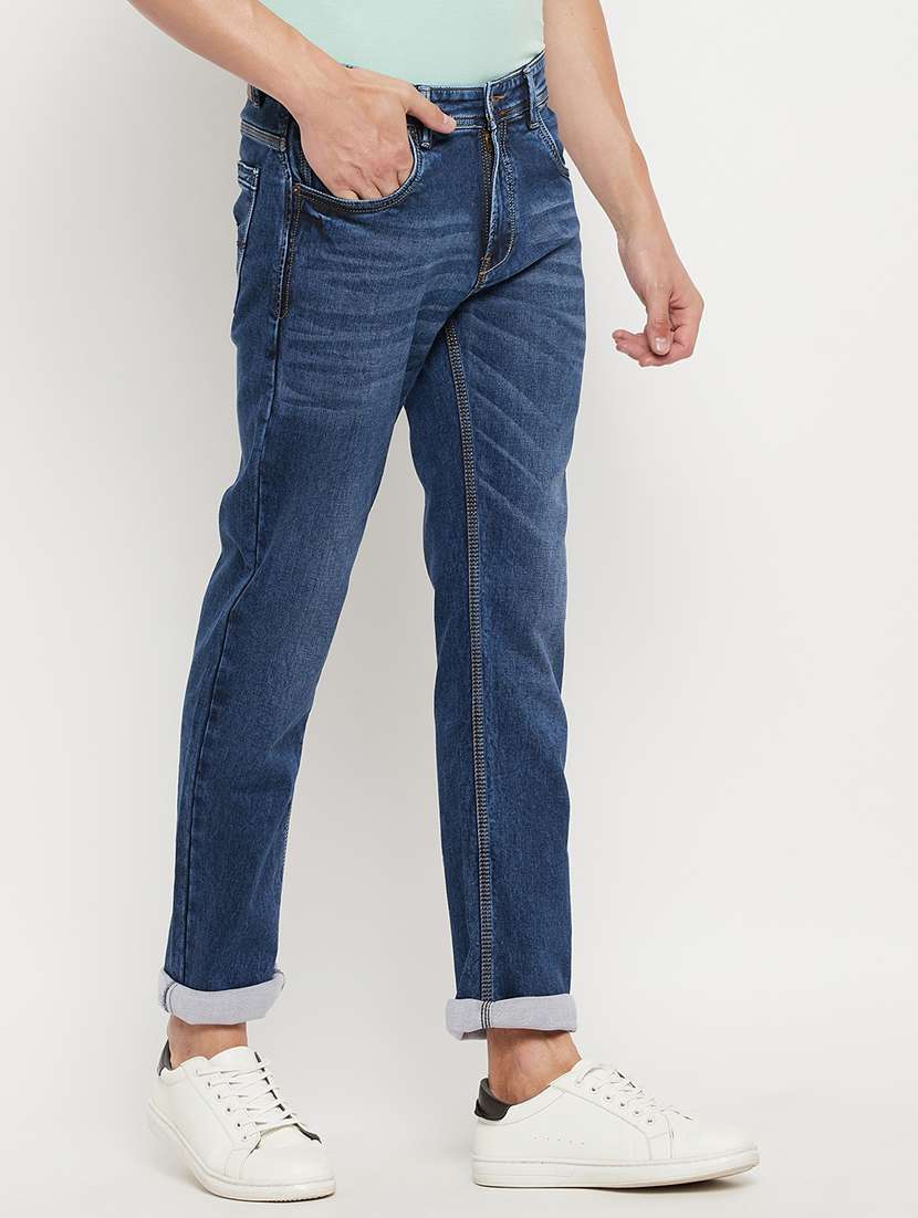 blue light-washed denim jean - 18344698 -  Standard Image - 1