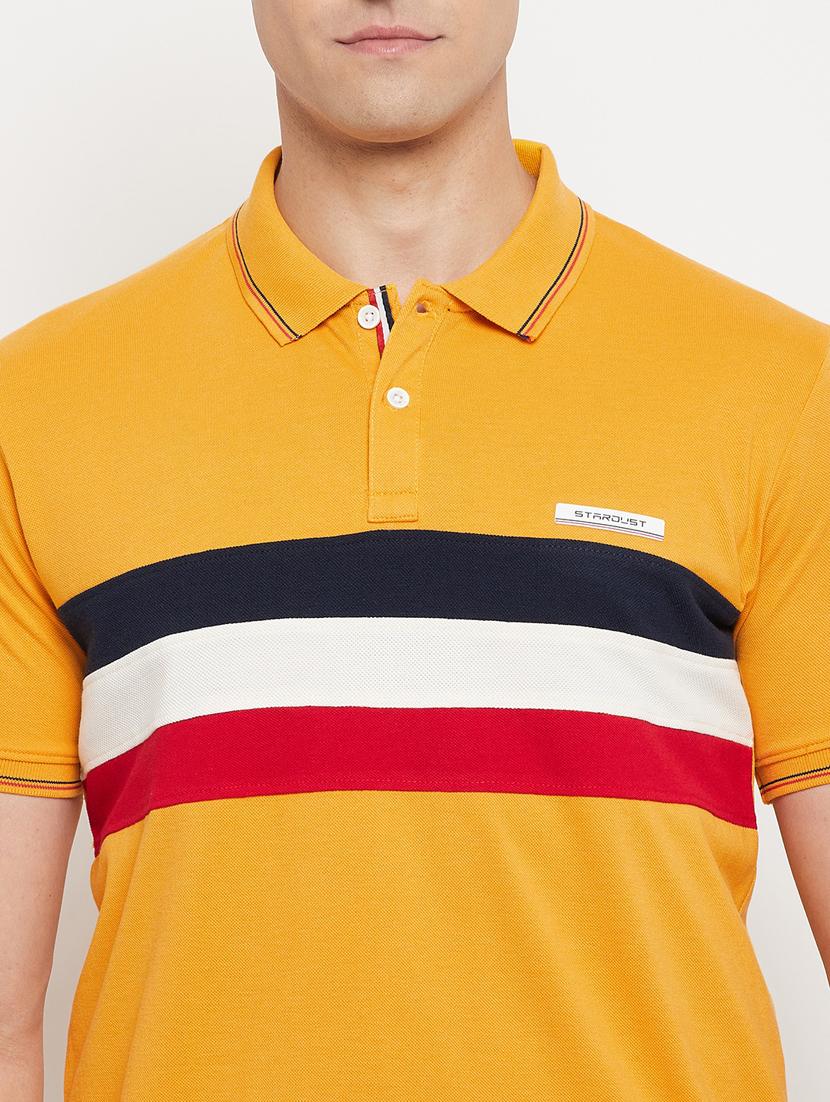 yellow striped polo t-shirt - 18344714 - Standard Image - 4