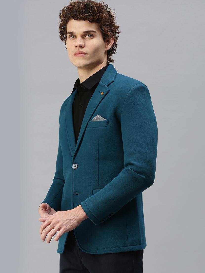 teal solid casual blazer - 18344834 - Standard Image - 1