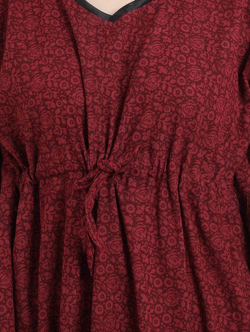 tie front printed nighty - 18345114 - Standard Image - 4