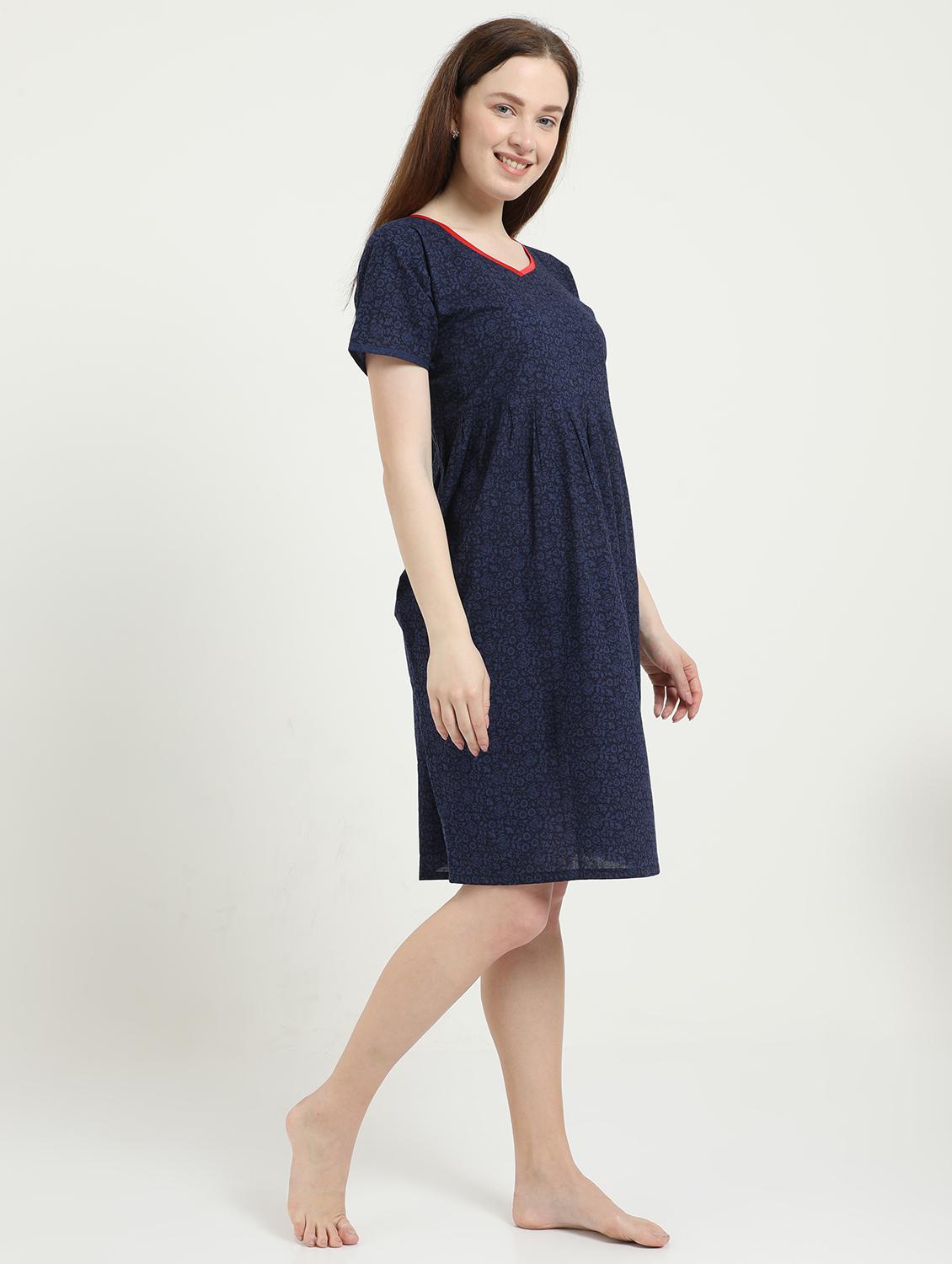 v-neck printed sleepshirt  - 18345126 -  Standard Image - 1