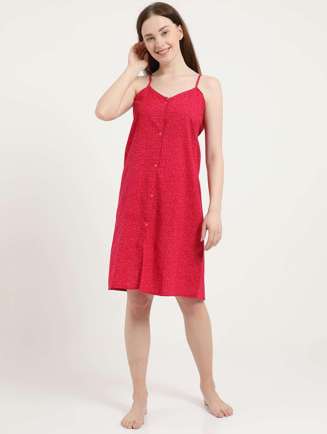 cami neck printed sleepshirt 