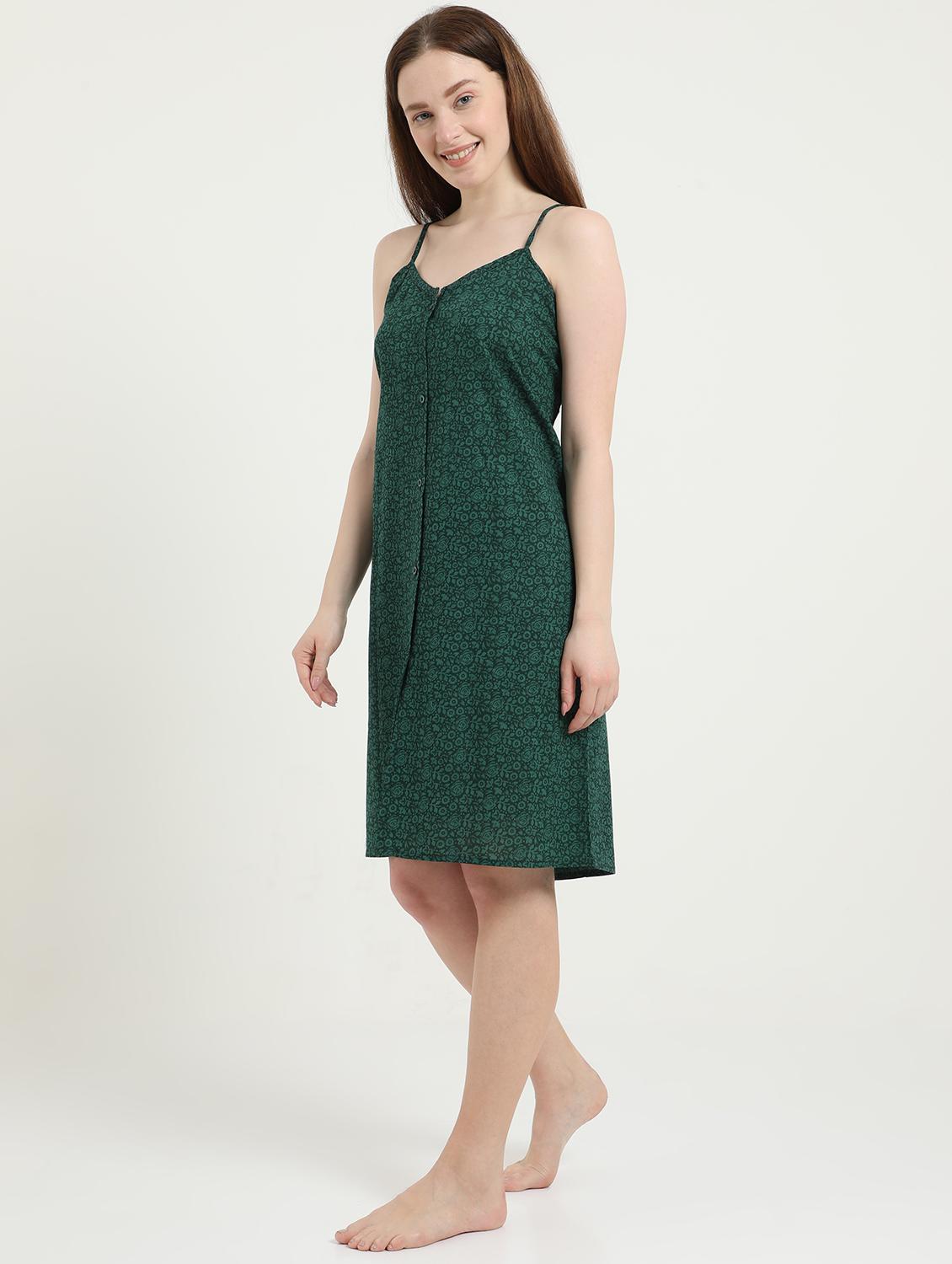 cami neck printed sleepshirt - 18345135 - Standard Image - 1