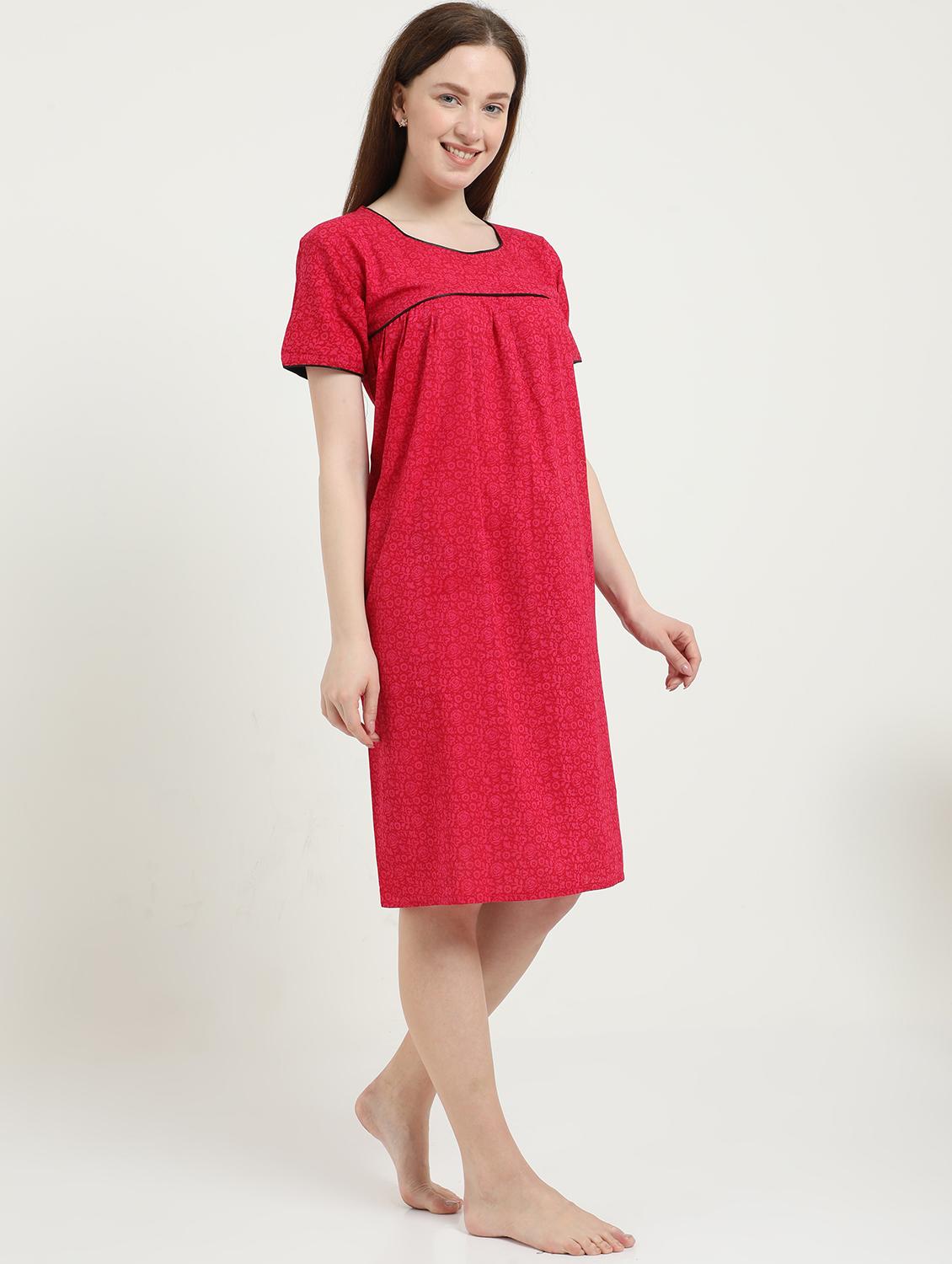 round neck printed sleepshirt  - 18345137 -  Standard Image - 1