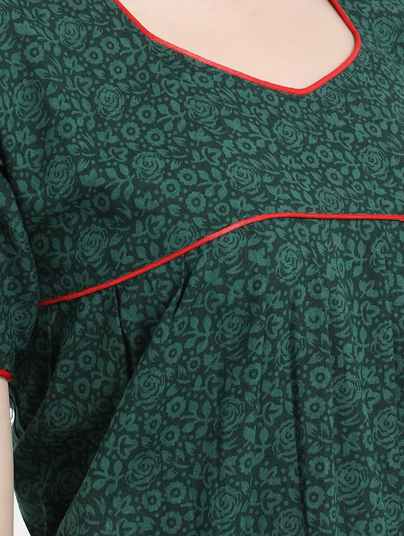 square neck printed sleepshirt - 18345140 - Standard Image - 4