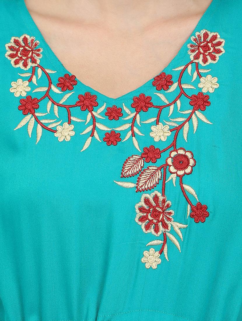 drawstring waist embroidered detail sleepshirt - 18345153 - Standard Image - 4