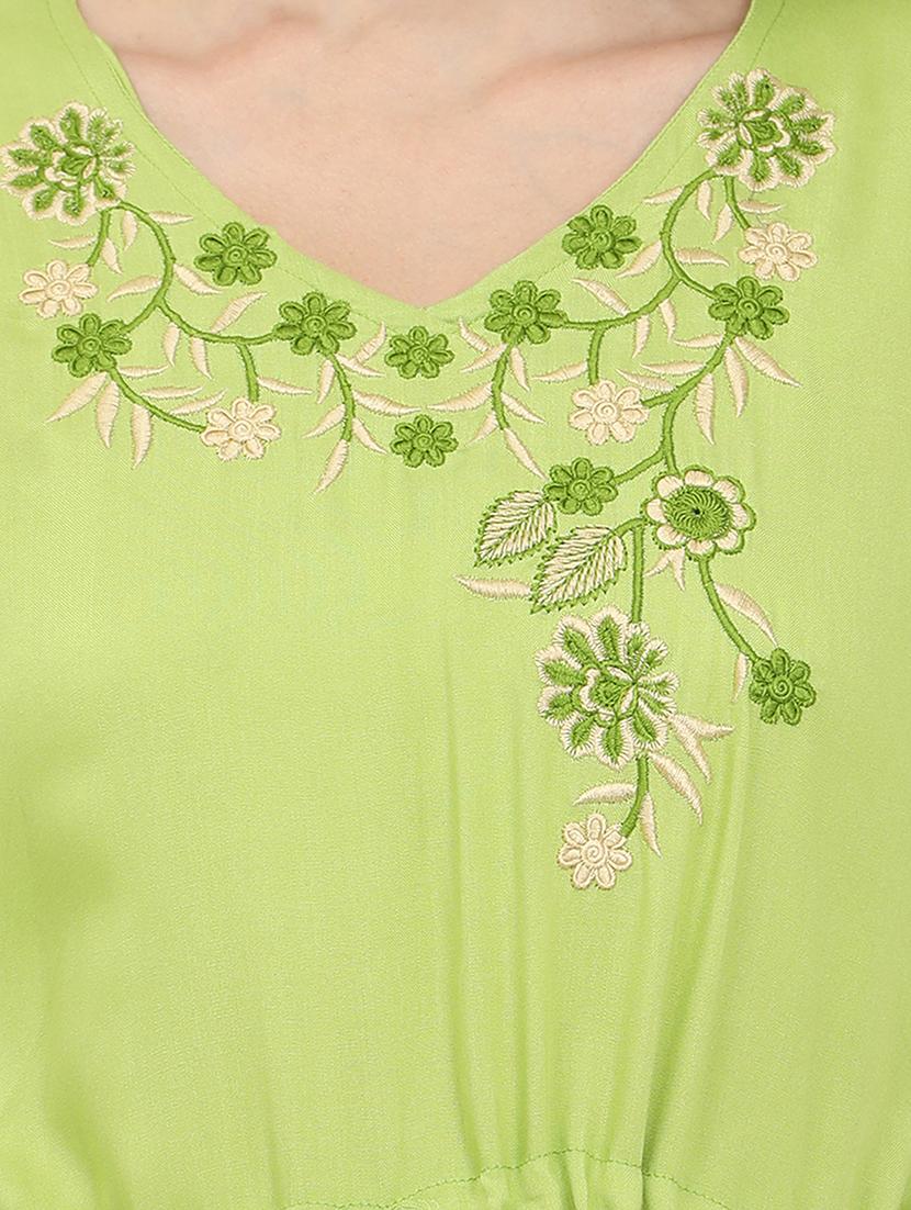drawstring waist embroidered detail sleepshirt - 18345154 - Standard Image - 4