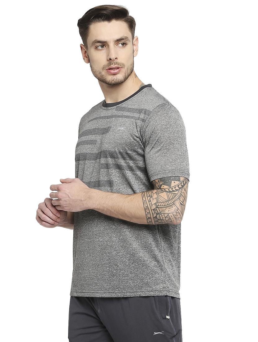 grey melange t-shirt - 18345438 - Standard Image - 1