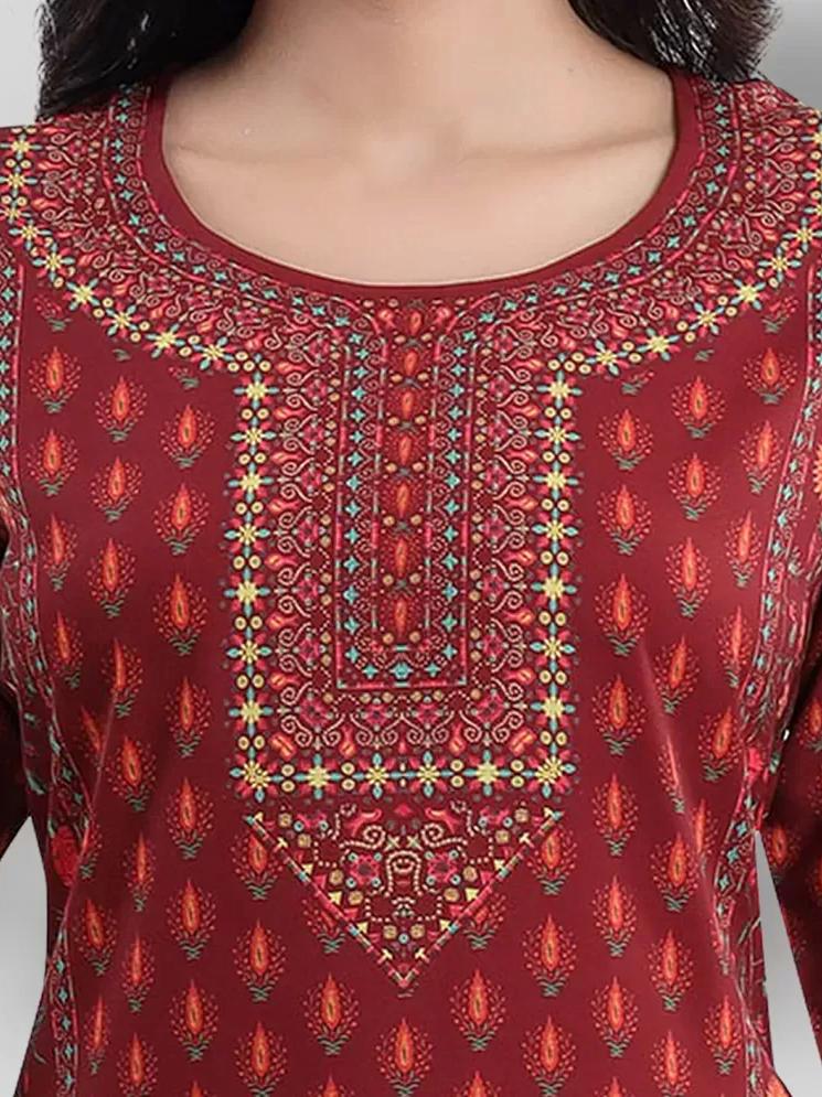 ladies cotton printed short kurti red - 18345533 - Standard Image - 1