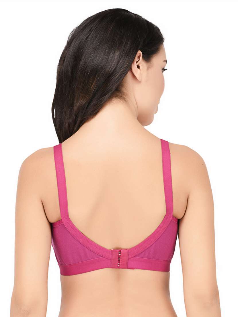 pink solid regular  bra - 18345582 -  Standard Image - 1