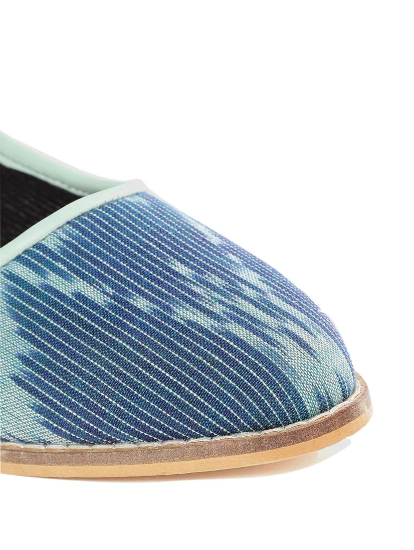 blue fabric slip on ballerina - 18346090 -  Standard Image - 4