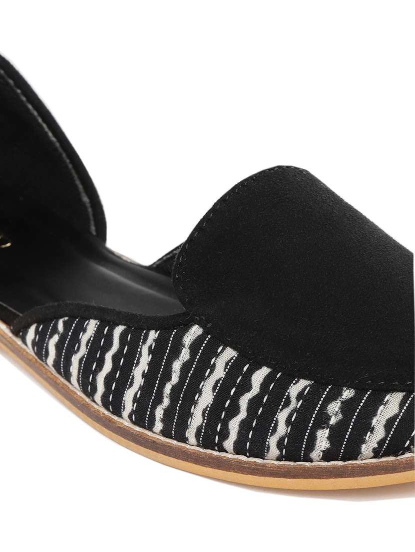 black fabric slip on ballerina - 18346092 -  Standard Image - 4
