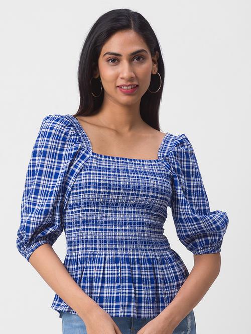 women's peplum square neck top - 18346136 - Standard Image - 0