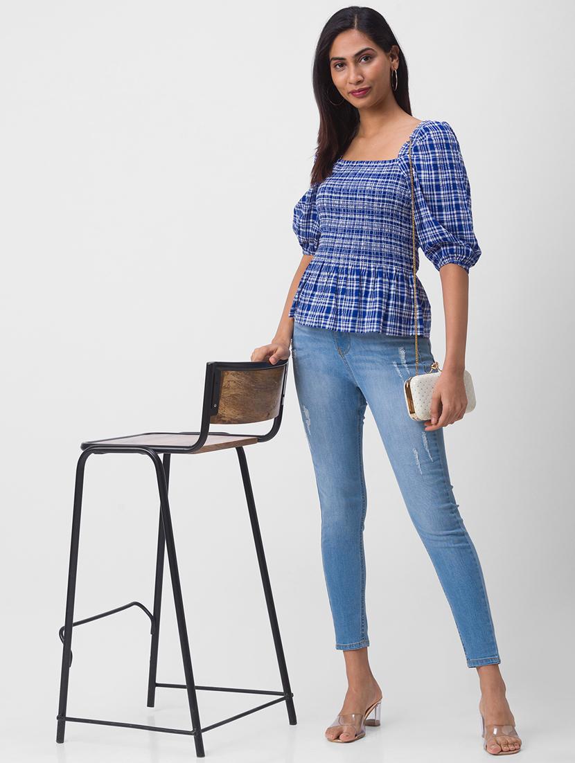 women's peplum square neck top - 18346136 - Standard Image - 4