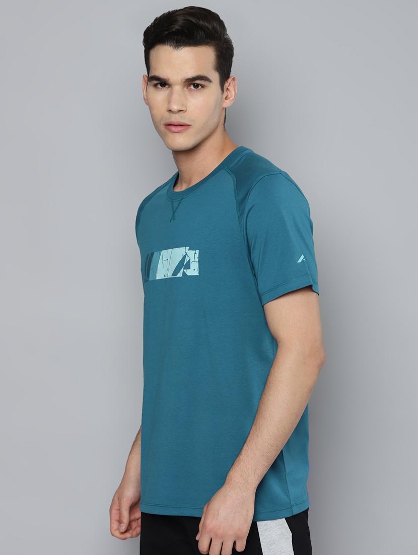 teal chest-printed t-shirt - 18346296 - Standard Image - 1