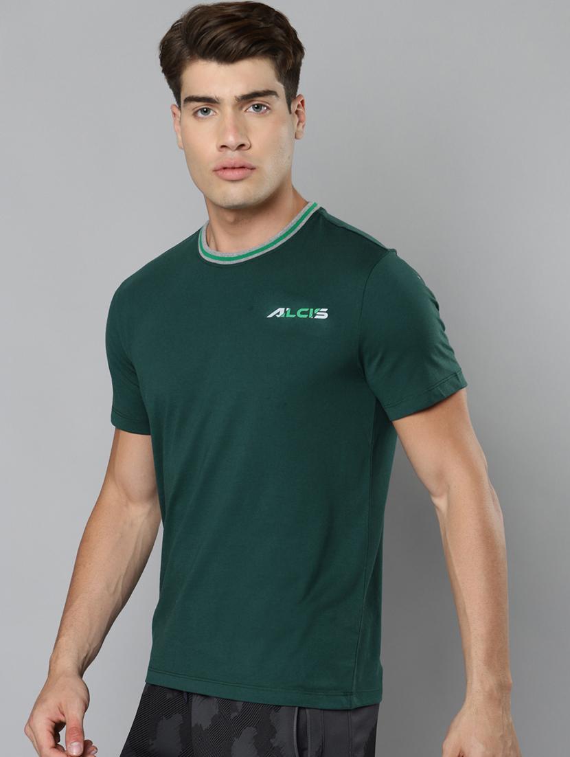 bottle-green front-printed t-shirt - 18346298 - Standard Image - 1