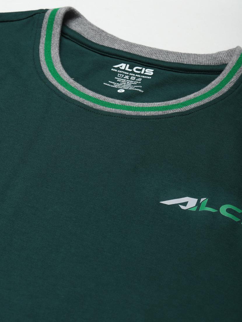 bottle-green front-printed t-shirt - 18346298 - Standard Image - 4