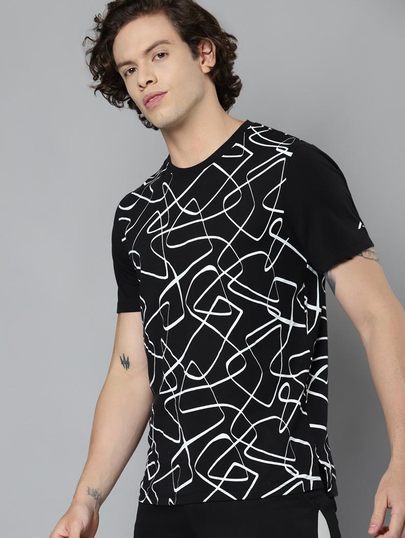 black front-printed t-shirt - 18346304 - Standard Image - 1