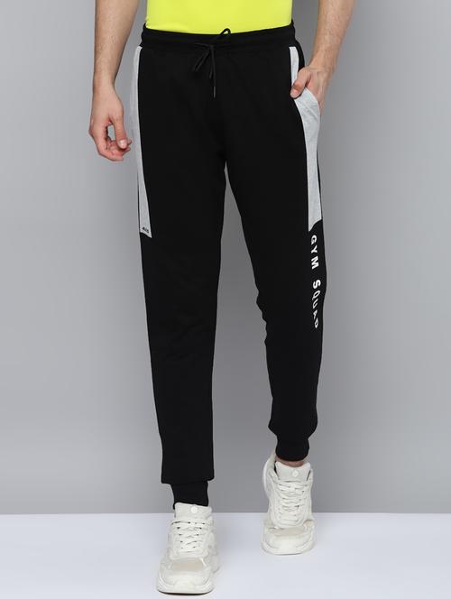 black printed track pant - 18346334 -  Standard Image - 0