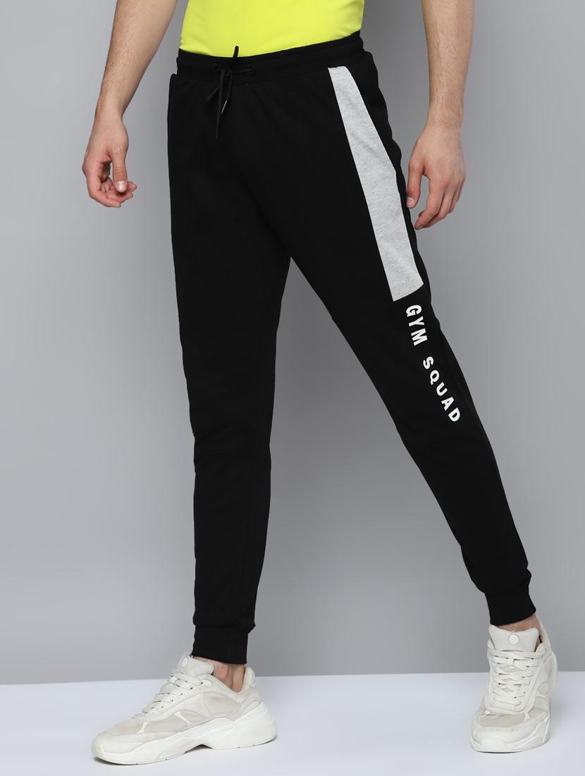 black printed track pant - 18346334 - Standard Image - 1