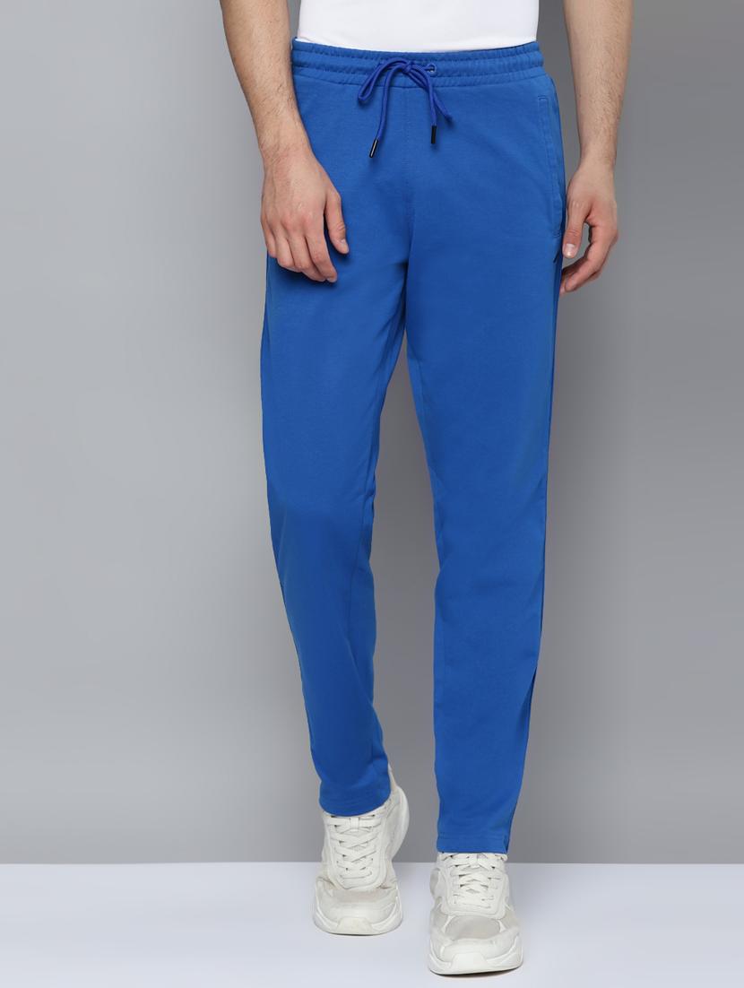 blue solid joggers track pant - 18346337 -  Zoom Image - 0