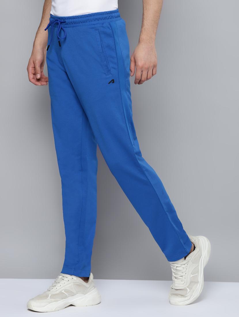 blue solid joggers track pant - 18346337 -  Standard Image - 1