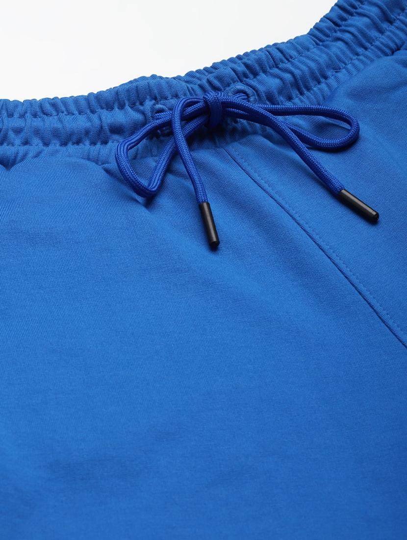 blue solid joggers track pant - 18346337 - Standard Image - 4