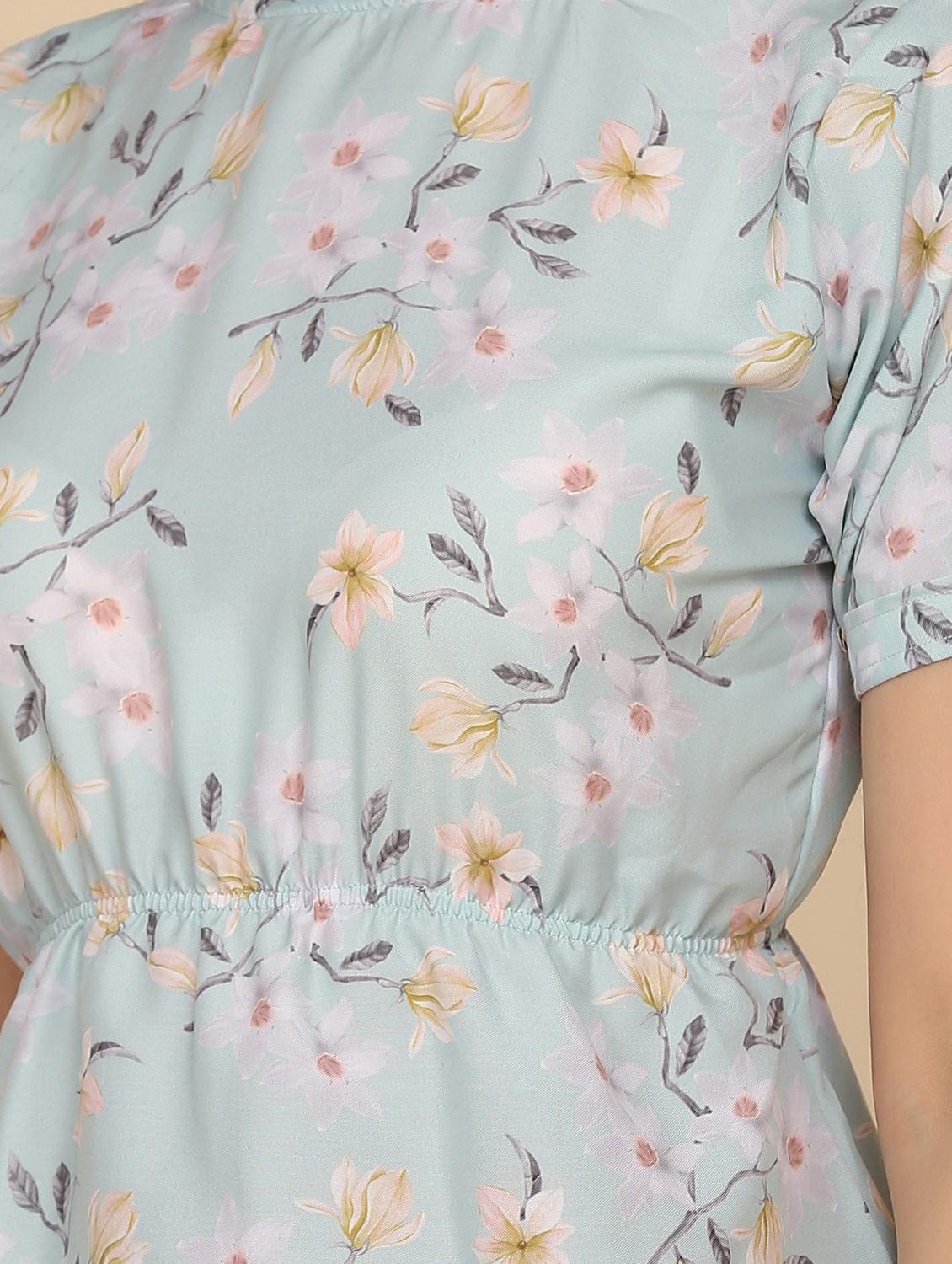 crew neck floral print top - 18346880 - Standard Image - 4