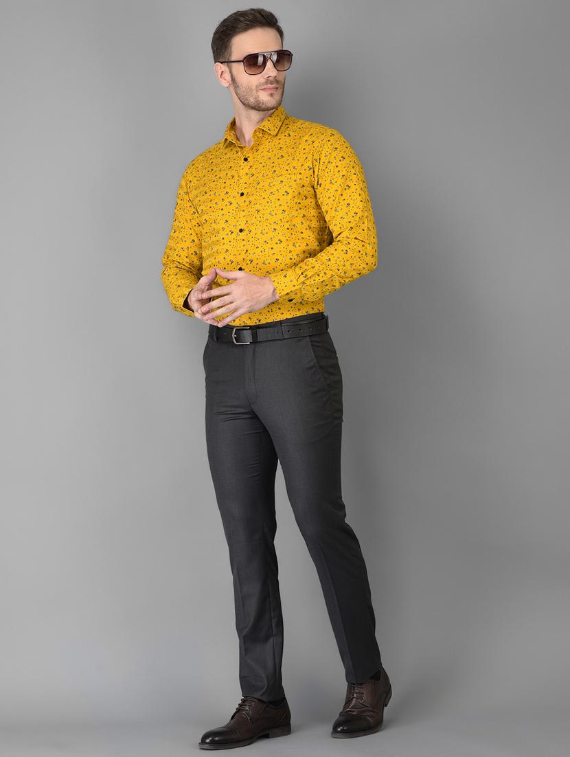 charcoal-grey solid flat front trousers formal trouser - 18347255 - Standard Image - 4