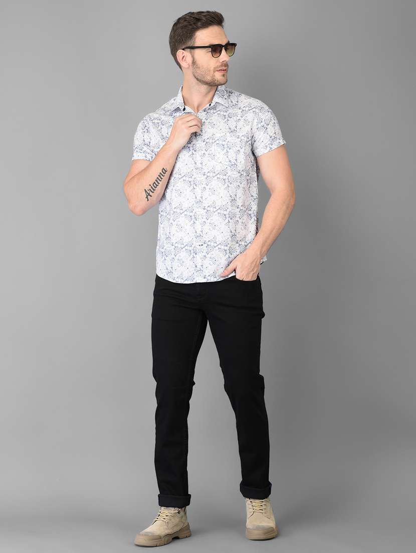 blue printed casual shirt - 18347264 -  Standard Image - 4