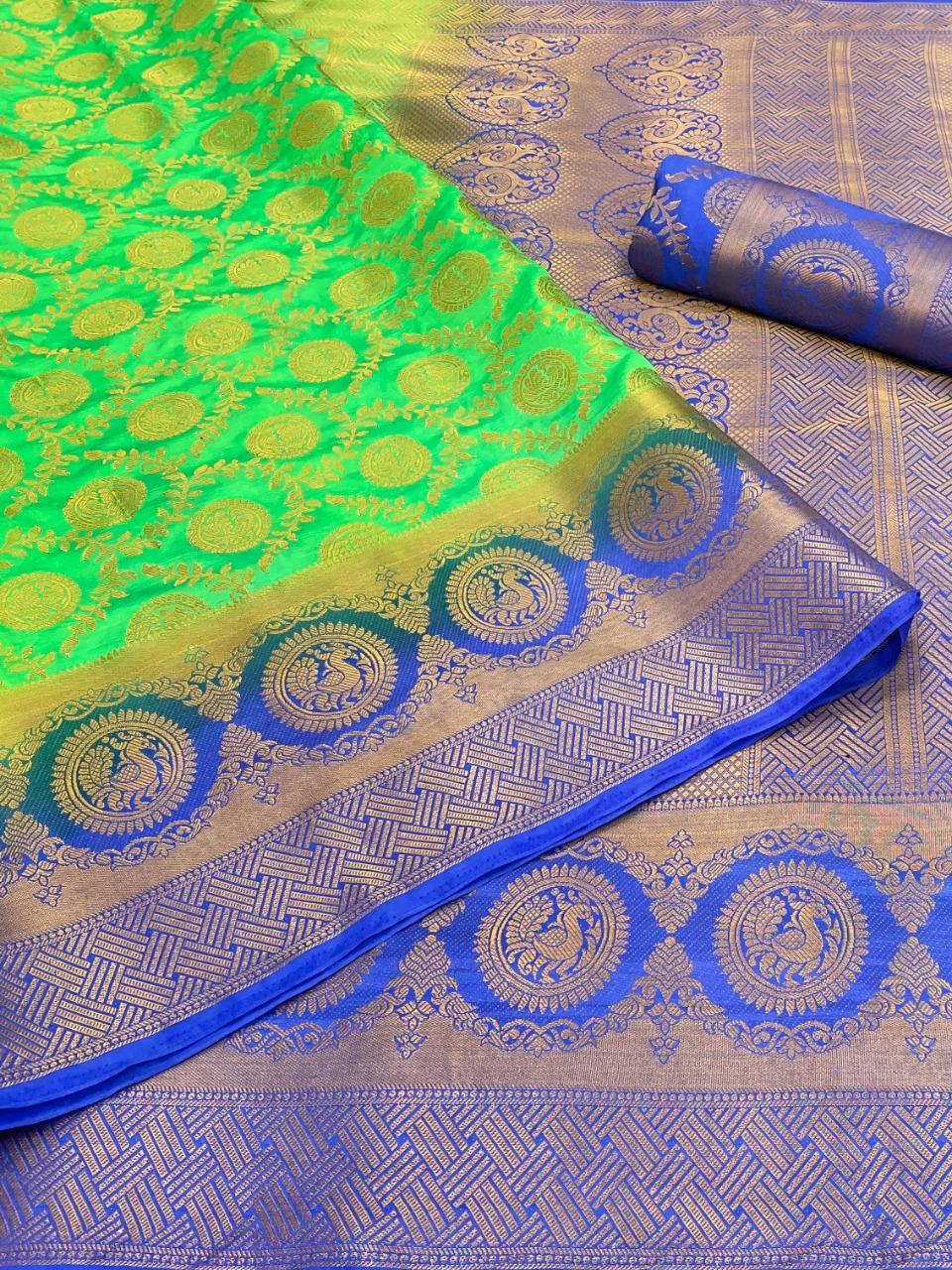 women's self design green colored saree - 18347353 -  Standard Image - 1