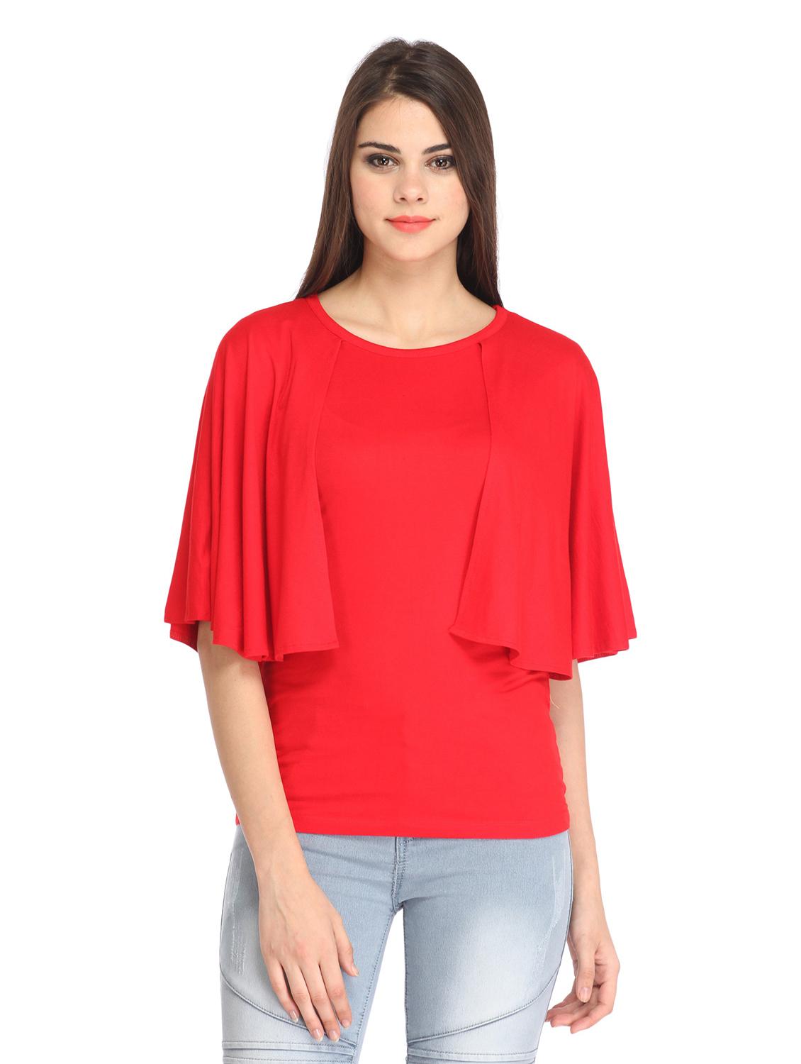 cape sleeved solid top - 18347516 -  Zoom Image - 0