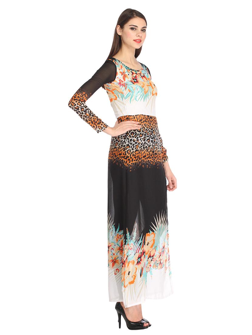 long sleeved printed tunic - 18347519 - Standard Image - 1