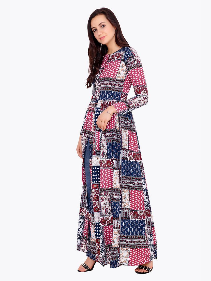 front slit printed tunic  - 18347521 -  Standard Image - 1