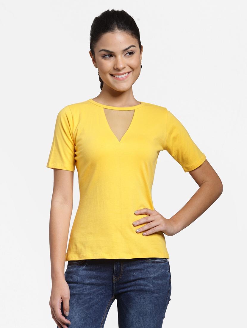 round neck solid top  - 18347537 -  Zoom Image - 0