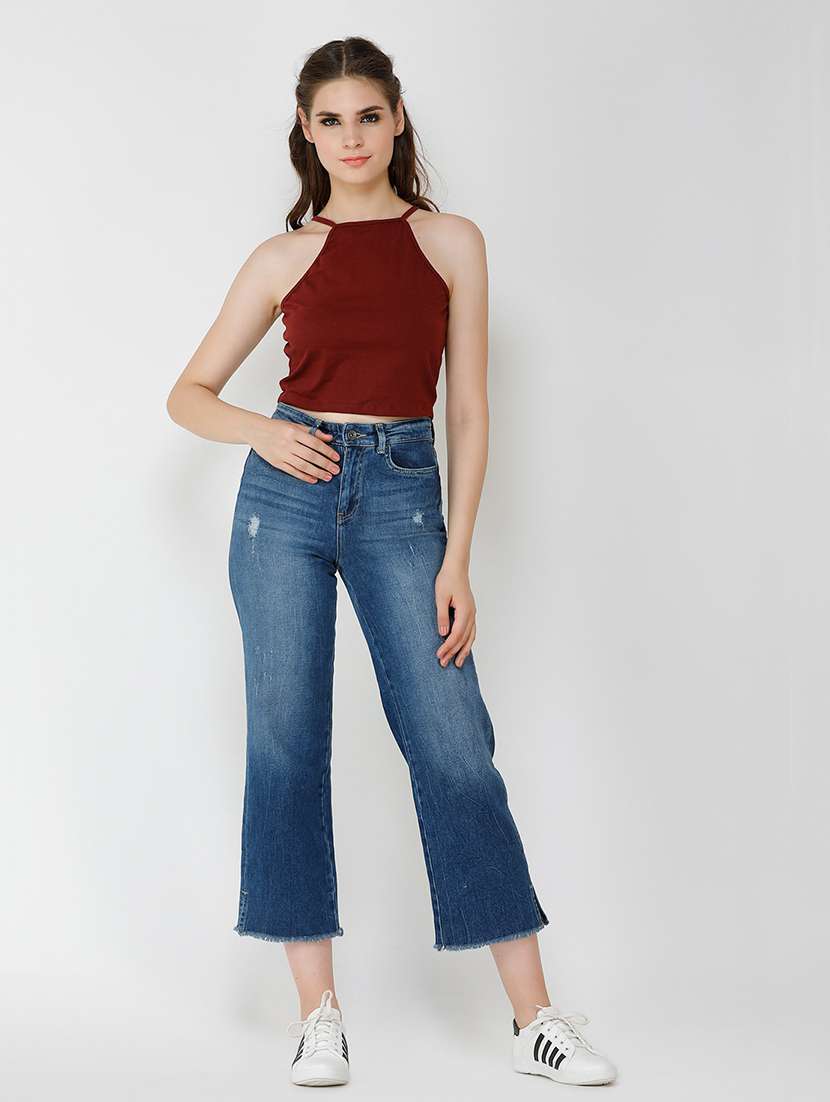 halter neck solid top  - 18347585 -  Standard Image - 4