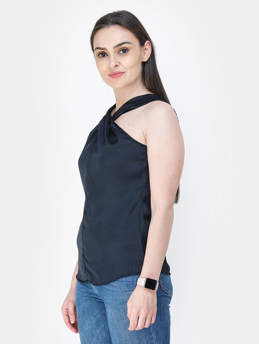 halter neck solid top - 18347605 -  Standard Image - 1