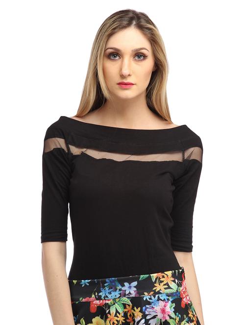 boat neck solid top - 18347642 -  Standard Image - 0